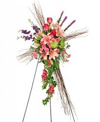 There is a wide range of beautiful designs for funeral cross flowers. Compassionate Cross Funeral Flowers In Mazomanie Wi B Style Floral And Gifts