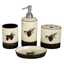 Our bath rack is particularly well suited to holding your soaps and shampoos as you soak in the tub. Pine Cone Bathroom Set Bed Bath Decor Bed Bath Bathroom Sets Bath Accessories Set Hiend Accents