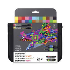 Amazon.com: Winsor & Newton Promarker, Set of 24, Mixed Marker Set