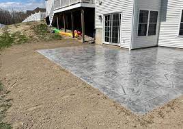 Generally stamped concrete cost $12.00 to $15.00 dollars per square foot.what is included in that cost:4 thick. Plainville Ct Stamped Concrete Patio Contractor Patio Installation And Design Company Coastal Creations Llc Stamped Concrete Patios Walkways Retaining Walls Excavation In Southington Ct