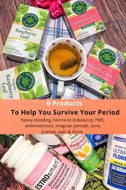 9 Products To Help Your Survive Your Period In 2020 Healthy Organic Raspberry Leaf Tea Benefits Balance Hormones Naturally