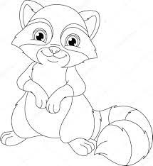 Image Cute Raccoon On A White Background Dibujos De Pajaro Arte De Mapache Arte De Conejito
