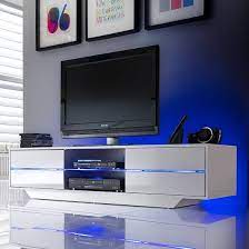 En bois, en blanc ou laqué. Loftscape Lowboard Fur Ein Modernes Heim Home24 Tv Stand Unit Tv Stand With Led Lights White Gloss Tv Unit
