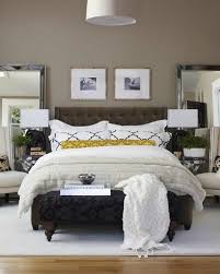 Full Length Mirrors Behind Nightstands Everything About This Bed Room Is Perfect Besides The Pic Frames Small Master Bedroom Home Bedroom Contemporary Bedroom