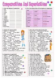 Degrees Of Comparison Of Adjectives Exercises With Answers Pdf Comparatives And Superlatives Licoes De Gramatica Aulas De Ingles Exercicios De Ingles
