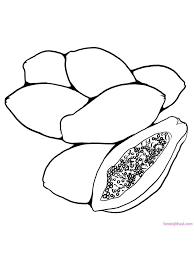 Papaya Coloring Images Pdf Fruit Coloring Pages Coloring Pages Color