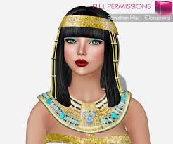 Hairstyles were important and changed over time. Second Life Marketplace 50summersale Full Perm Mi Rigged Mesh Ancient Egyptian Style Hair Cleopatra