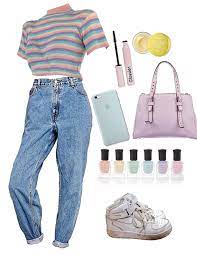 Size guide · shop now, pay later · free shipping & return Muted Pastels Outfit Shoplook Fashion Set Outfit Spring Summer Style Inspo Egirl Vsco Tr Cute College Outfits Outfit Planner Kawaii Fashion Outfits