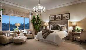 This master bedroom is something to behold, featuring ornate carved bedposts and a tall, tuscan style. Types Of Bedroom Styles Designing Idea
