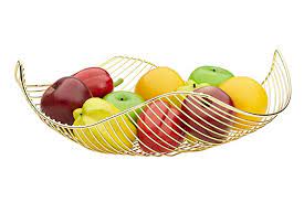 Amazon Com Vistella Fruit Bowl Basket In Shiny Gold 5 Colors Available Stainless Steel Wire Design With Modern Styli Bowl Fruit Bowl Stainless Steel Wire
