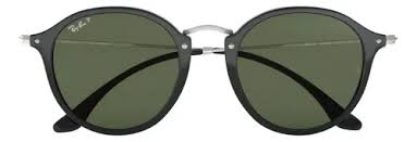 Anteojos de sol Ray-Ban Round Fleck talle Standard armazón negro brillante y lente green | MercadoLibre