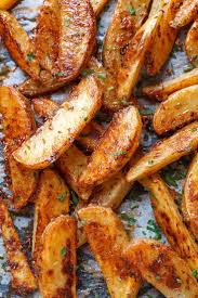 Baked Garlic Parmesan Potato Wedges Recipe Potato Side Dishes Potato Wedges Recipe Recipes