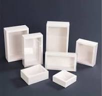 Amazon.com: 10Packs Rectangle Kraft Paper Box with PVC ...
