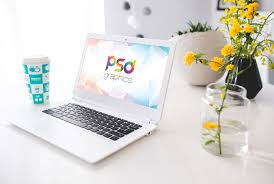 Free White Laptop Mockup Psd Psd Graphics Free Photoshop Mockup Psd White Laptop Android Box Android Android Watch