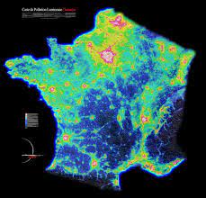 Les cartes de pollution lumineuse de cette page ne seront plus mises à jours. France Light Pollution Map Populationdata Net