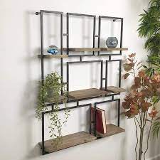 Appliances, bathroom decorating ideas, kitchen remodeling, patio furniture, power tools, bbq grills, carpeting, lumber, concrete, lighting, ceiling fans and more at the home depot. Rustic Wood And Metal Wedmore Wall Shelf Vintage Wire Shelf The Farthing