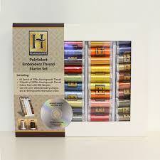 hemingworth embroidery 200m thread starter set plus colour chart and bonus design cd