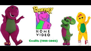 Barney Home Video Credits 1988 2002 Barney Video Credits Dinosaur Stuffed Animal
