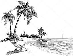 Koleksi gambar2 keren bisa di download sebagai gambar keren untuk wallpaper. Lukisan Pemandangan Pantai Hitam Putih Cikimm Com