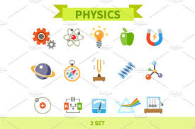 Physics Flat Icon Set Physics Flat Icons Set Icon Set