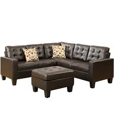 2020 speedo 4 corners sectional at jenks, ok cancelled. Venetian Worldwide Milan 4 Piece Espresso Faux Leather 6 Seater L Shaped Modular Sectional Sofa With Ottoman Vene F6934 The Home Depot