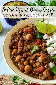 Indian Beans Curry A Delicious Mixed Indian Beans Curry Recipe Mixed Bean Recipes Beans Curry Curry Recipes Indian