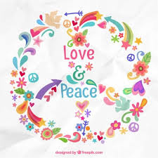 Fondo Colorido De Amor Y Paz Signo De La Paz Simbolo De Paz