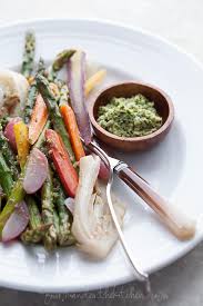 Braised Vegetables With Green Olive Pesto Via Gourmande In The Kitchen Vegetable Dishes Glazed Vegetables Real Food Recipes