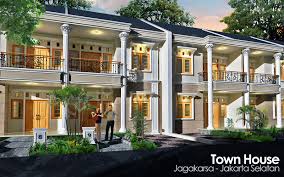 Membuat denah rumah dengan photoshop. 3d Render Autocad Photoshop Desain Rumah 2 Lantai Cluster Townhouse Klasik Karyaguru Center
