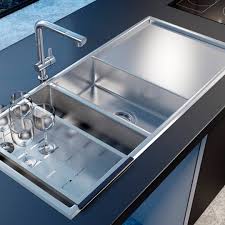 Calha úmida De Encaixe Em Aço Inox Escovado Cuba Dupla Reversivel Em Aco Inox Escovado Da Debacco Cuba Inox Cozinha Cozinhas Modernas Cozinhas