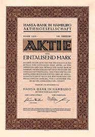 Hansabank was a bank operating in estonia, latvia, and lithuania owned by the föreningssparbanken/swedbank, a swedish bank. Hansa Bank In Hamburg Ag Hanseatisches Sammlerkontor Fur Historische Wertpapiere