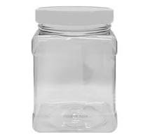 Clear PET Plastic Grip Foodgrade Storage Jars w/ Caps - B1G1 ...