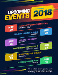 Modern Upcoming Event Calendar Poster Flyer Template Design Events Calendar Design Event Schedule Design Event Poster Design