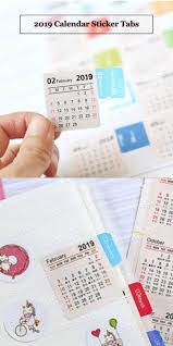 2019 Calendar Divider Tab Stickers Perfect For A Quick Month At Glance In Your Bullet Journal Notebook Or Pla Journal Stickers Planner Stickers Divider Tabs