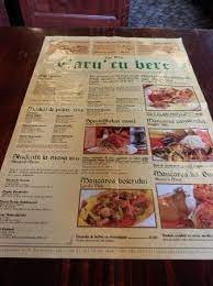 Ne puteți găsi și pe tazz, bolt sau glovo. The Menu Picture Of Caru Cu Bere Bucharest Tripadvisor
