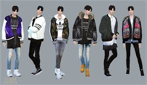 Best sims 4 korean cc · traditional korean male outfit · bts canvas · asian eyelid · korean food · house hanbok · saebae pose · seoul apartments. Male Acc Blouson Madame Sims 4 Roupas Sims The Sims 4 Roupas Roupas Kpop