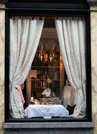 Restaurant Window Curtains Shop Window Design Cafe Decor