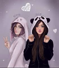 صور مرسومة بقلم الرصاص أجمل الصور المرسومة باليد بفبوف Bff Drawings Drawings Of Friends Girly M
