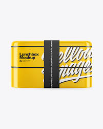 Glossy Lunch Box Mockup In Box Mockups On Yellow Images Object Mockups