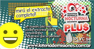 Quiniela Nocturna Plus I P Lyc S E Misiones I P Lyc S E Misiones