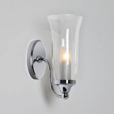 Possini euro eloe chrome 31 1/4 wide linear led bath light. Astro 1314001 Biarritz Modern Chrome Wall Sconce Light With Clear Glass Shade Ideas4lighting Sku35237i4l