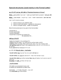 Learn how to write a formal letter in this bitesize english video for ks3. Special Structures Used Mainly In The Formal Letter
