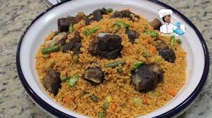 Le mot seksu (couscous) est un terme d'origine berbère. Couscou Au Gras Jollof Couscous Youtube