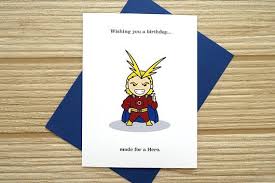All Might Birthday Card My Hero Academia Birthday Cards Unique Greeting Cards Kids Birthday Theme