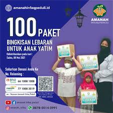 Besaran bantuan dan mekanisme penyalurannya masih terus dibahas kemensos bersama kemenkeu, harapannya akhir tahun 2021 selesai dan tahun 2022 sudah bisa disalurkan. Berbagi Paket Lebaran Gembirakan Anak Yatim Amanah Infaq Peduli