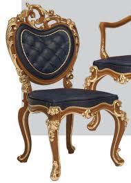 The wooden dining chairs from yeefy render comfortable dining for a family 4. Casa Padrino Luxury Baroque Dining Chair Set Dark Blue Brown Gold 57 X 62 X H 105 Cm Magnificent Kitchen Chairs Set Of 4 Hotel Restaurant Castle Furniture Luxury Quality Made In Italy