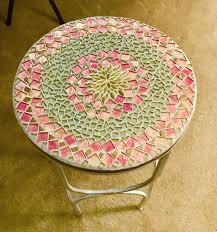 Mosaic Accent Table Etsy In 2020 Mosaic Tile Table Mosaic Tiles Crafts Mosaic Outdoor Table