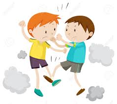 Two Boy Fighting Each Other Illustration Royalty Free Cliparts ...