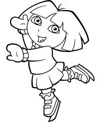 You can use our amazing online tool to color and edit the following coloring pages ice skating. Dora The Explorer Playing Ice Skating Coloring Pages Dora Coloring Coloring Pages Cartoon Coloring Pages