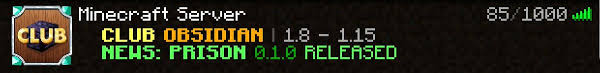 We have factions, guns, bounties and obsidian breaker. Club Obsidian Clubobsidianmc Twitter